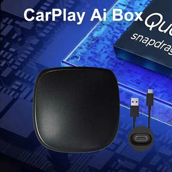 Безжична Автомобилен Мултимедиен плеър Carplay IOS Android Auto Ai Box 4 + 64G Аудио Навигация За BMW-BMW KIA, Toyota, Mercedes 2