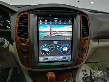 Вертикален Екран Автомобилен Мултимедиен DVD-Плейър За Toyota Land Cruiser 2003 2004 2005 2006 2007 Авторадио стерео GPS Навигация