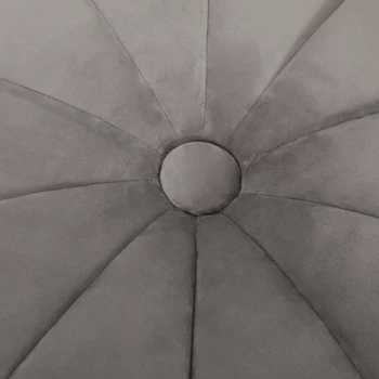 Висококачествено Кадифе плат върху основа от Неръждаема Стомана в скандинавски стил сив бархатного цвят хоп-хоп в кръгла табуретка под формата на тиква 1