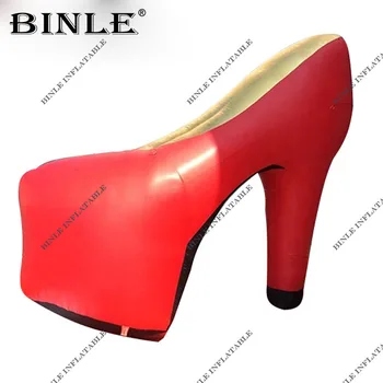 Выдвиженческая изработени по поръчка червена секси раздувная реплика обувки на висок ток модельная гигантска раздувная за рекламират