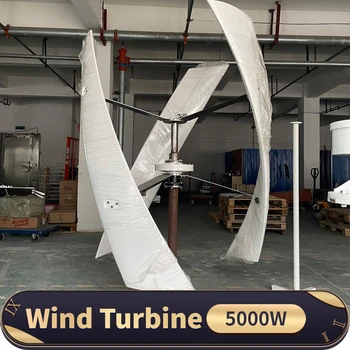 Генератор за Вятърна Турбина 5000 W 24 48 96 220 В Свободна Енергия с Контролер MPPT Windenergy За Домашна употреба
