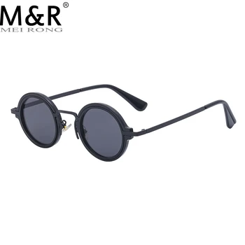 Готически Слънчеви Очила в стил Steampunk, Мъжки Кръгли Очила в стил пънк за Жени, 2022, Луксозни Маркови Ретро Очила, Нюанси на...