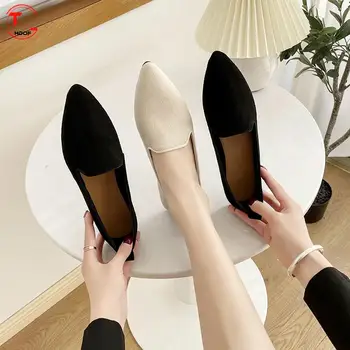 Дамски обувки на равна подметка, 2022 г., дамски обувки в ярки цветове, женски лоферы, пролетно-есенна обувки на равна подметка, дамски летни обувки, размер 35-43 Tghdof