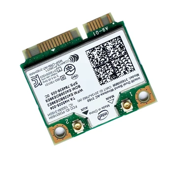 Двойна лента Wi-AC3160 3160HMW AC 3160AC Половината Мини PCI-e, WI-FI 802.11 ac Bluetooth 4.0 + 433 Mbps Безжична карта wifi 2