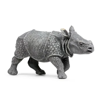 Детска симулация модел на животното, носорог, Хипопотам светът на дивите животни-статична твърда модел играчки набор от бижута
