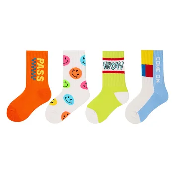 Детски чорапи с принтом За момичета и момчета, Детски чорапи за момичета, Къси чорапи за момичета и момчета, за малки деца, Тийнейджъри, на 10 години, Памук 1
