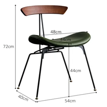 Дизайнерски муравьиный стол iron художествен потребителска маса за хранене, кожен стол с подсветка луксозен ретро индустриален Стил на Преговорния стол 4