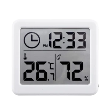 Домашни Цифров Часовник Термометър За Детска Стая Влагомер За Измерване На Температурата И Влажността В Помещението Монитор Часовници