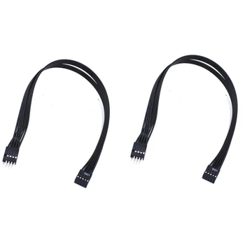Дънна платка 9Pin USB 2.0 мъж към Жена Удлинительный кабел за предаване на данни Кабел за Кабелна линия 30 см USB Удлинительный кабел, 2 опаковки
