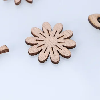Дървени Дървени Изрезки Занаят Незавършена Форма Парчета Занаяти Направи Си Сам Коледни Цветя Украса Украса Blanktag Украса На Маса 5