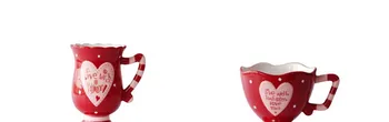 Европа ръчно рисувани творчески двойка керамични чаши и чаши с дръжка скъпа порцеланова посуда за напитки на високи крака чаена чаена чаша чаша 2