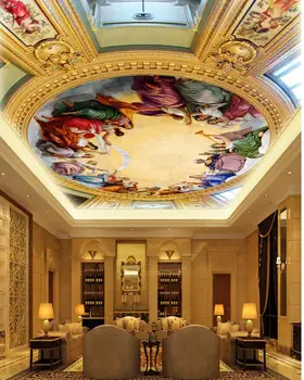 Европейската открита боядисване на тавана papel parede стенни тапети тавани 3d стенописи тапети за хола