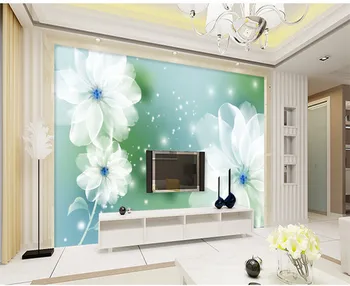 Европейската рисувани стенни размер дневна спалня 3D TV фон тапети проста съвременна живопис фантазийные цветя 2