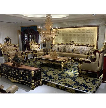 Европейският кожен диван 123 комбинация от висок клас луксозна голяма семейна вила всекидневна на първия етаж на кожата масив дърво