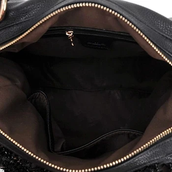 Екстравагантни Модни ДАМСКИ чанта от лачена кожа с пайети, женствена чанта от висок клас в корейски стил, Ежедневни Универсална Ръчна чанта на рамото, жените ' 5