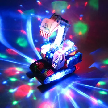 Електрически играчки колички дизайн автомобила землечерпалки осветление LED музика осветление за момчета деца