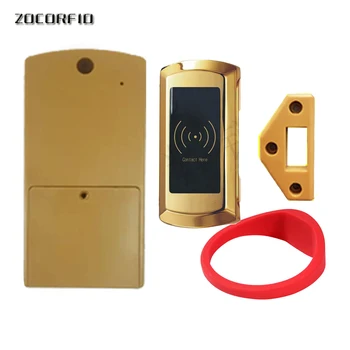 Електронен шкафче 125 khz RFID Интелигентна система за заключване на вратите на гардероба, шкафче, сауни и офиса, хотела, дома на басейна + 1 бр. гривна