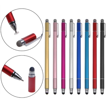 Емкостная писалка за мобилен телефон с клипс 4 в 1, машина за висока точност писалка за рисуване върху сензорния екран на таблета с тънка глава 0