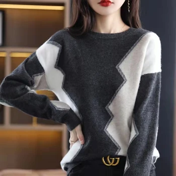 Жена Пуловер, Пуловер, Свободни Възли Кашмир Пуловери, Дамски Пуловери, Топло Трикотажный Жилетка