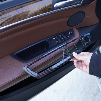 За 08-13 BMW X5 стъкло асансьор бутон за включване на рамка за декорация стикери за декорация на интериора на колата интимни аксесоари високо качество ABS