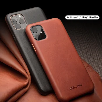 За Apple iphone 11 Pro Max Луксозен ретро чанта за Носене От естествена кожа с метални копчета Фран-22r За iPhone 7 8 Plus X XR XS MAX калъф за вашия телефон