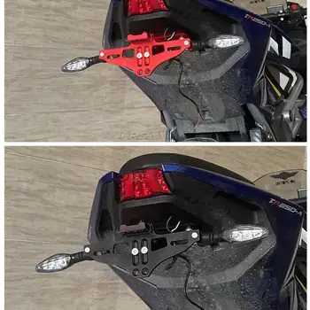 За Kawasaki Ninja 650 ER6N ER-6N ER 6N ER6F 2013 2014 2015 2016 Притежателя на Задния Регистрационен номер на Мотоциклета е с led подсветка 3
