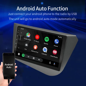За Seat Leon 2005-2012 с Авторадио Carplay Android Капацитивен сензорен екран, GPS Навигация Bluetooth 1