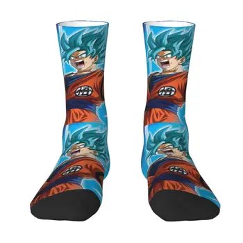 Забавни мъжки Чорапи с Анимационни Анимация son Goku, Унисекс, Топли и Удобни Чорапи с 3D Принтом Маймуни, Аниме, Манга, Чорапи за Екипажа