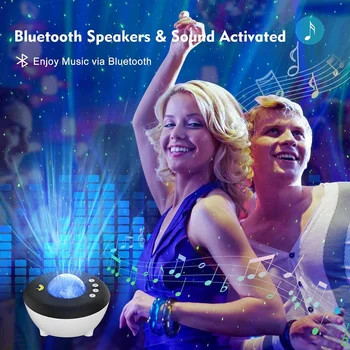 Звезден проектор Северното сияние За спални, Проектор Aurora Galaxy С музикален Bluetooth високоговорител За домашен декор 2