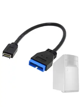 Здрав конектор на дънната платка на предната част на Type-E до 20 номера за контакт адаптер USB 3.1 Q81F 0