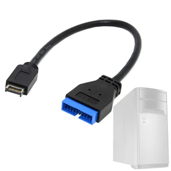 Здрав конектор на дънната платка на предната част на Type-E до 20 номера за контакт адаптер USB 3.1 Q81F 1