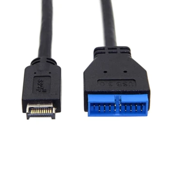 Здрав конектор на дънната платка на предната част на Type-E до 20 номера за контакт адаптер USB 3.1 Q81F 4