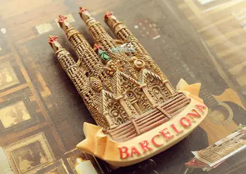 Испания Барселона Саграда Фамилия на Туристически Туристически Сувенир 3D Смола Декоративен Магнит за Хладилник В Хладилника Стикер Начало Декор