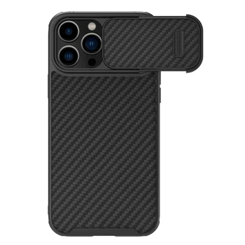 Калъф Nillkin За Apple iPhone 14 Pro Max Модерен въглеродни влакна Калъф iP14 Plus Лека, Добре Близост, Плъзгащ се Капак, Защитно Помещение