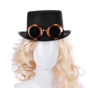 Карнавалните пънк очила от нетъкан материал под формата на джаз твидовой шапки