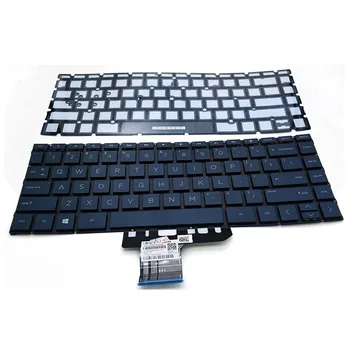 Клавиатура за лаптоп с us US с подсветка за HP 13-ap Тъмно-син цвят