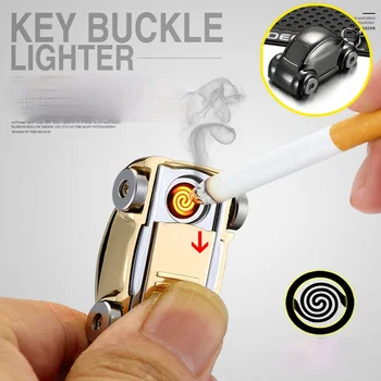 Ключодържател Мини Кола USB Метална Запалка зарядно устройство ще захранване на Ветрозащитная Запалка За Цигари, Аксесоари За Пушачи Regalos ал Hombre Originales 0