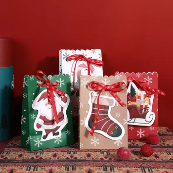 Коледни Подаръчни Пакети Дядо Коледа На Шейна Коледно Дърво, Коледни Бонбони За Опаковане На Подаръци Чанти На Коледно Парти Подарочное Украса