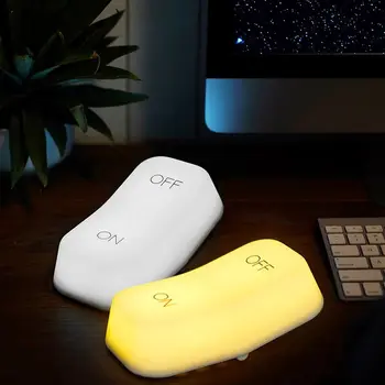 Креативен Сензорен Ключ Регулируема Включване-Изключване на Led лека нощ малка странична Масичка Настолна Лампа Детски Подарък USB Акумулаторна батерия 2 Режима на