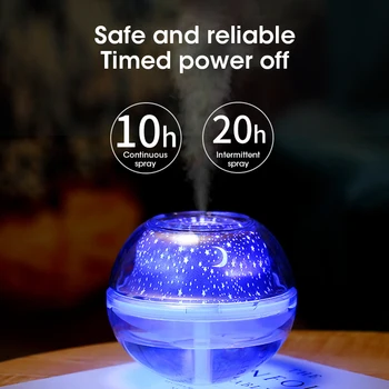 Кристален Звездна Лампа за Прожектор Осветява Овлажнител на Въздуха Романтична Колоритен С Топка лека нощ Овлажнител за Въздух с Голям Капацитет на USB лека нощ 1