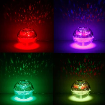Кристален Звездна Лампа за Прожектор Осветява Овлажнител на Въздуха Романтична Колоритен С Топка лека нощ Овлажнител за Въздух с Голям Капацитет на USB лека нощ 3