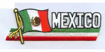 Ленти с Бродерия Хартата на Мексико, Пришити Етикети за дрехи за Поръчка На Етикети за Дрехи с обработени така и гладене На Лигавицата MOQ50pcs