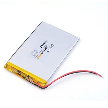 литиево-йонна акумулаторна батерия 3,7 В литиево-полимерна батерия 505585 2400 ма мобилен източник на захранване 7-инчов таблет батерия