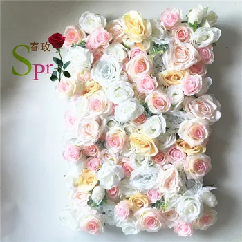 Мат цвете SPR изкуствена коприна за рози панел на фона на стена декорация на сватбени услуги