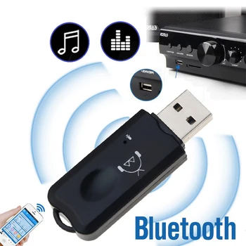 Мини Bluetooth USB-Съвместим Стерео Музикален Безжичен Приемник Аудиоадаптер Dongle Комплект С Микрофон За слушалки За Телефон на Автомобила