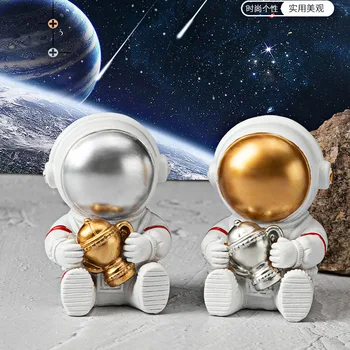 Мини-Астронавт Модел Играчки Сляпо Скоростна Ръчна Изработка Смола Занаят Украса На Торта, Творчески Подарък Астронавт Украса