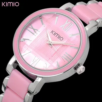 моден дамски кварцов часовник KIMIO брендовое рокля часовник-гривна луксозни дамски часовник 2018 подарък часовник аналогов дисплей ръчен часовник 470