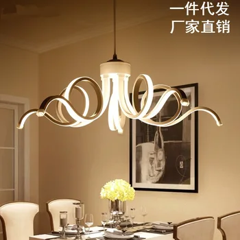 модерен led скандинавски декор за хола светва лампа модерен полилей домашен лампа полилеи вентилатори