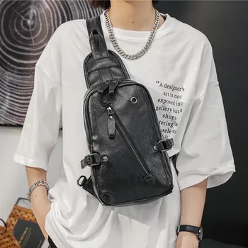 Модерен Дизайн Нагрудная чанта, Мъжка Чанта в двоен цип, Бизнес Мъжки Отличителни Чанти, чанта за мобилен телефон, Мъжки Нагрудная чанта, чанта за ръце