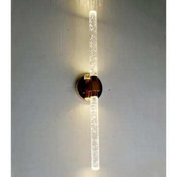 модерна кристален led лампа-пръчка nicho de parede abajur лампа за спални лампада помещение спалня в близост до с лампа